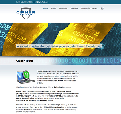 CipherTooth Responsive Website Design