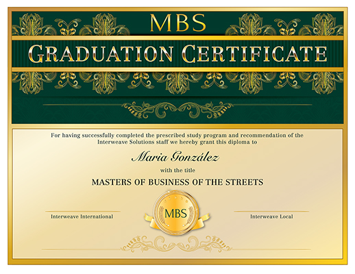 Interweave Solutions MBS Graduation Certificate Design