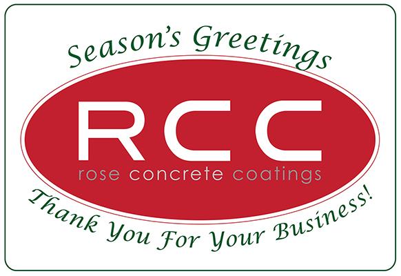 Rose Concrete Coatings Holiday Box Label Design