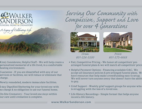 Walker Sanderson Funeral Home Community Services Card