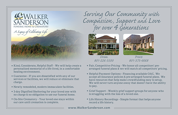 Walker Sanderson Funeral Home Community Services Card Design