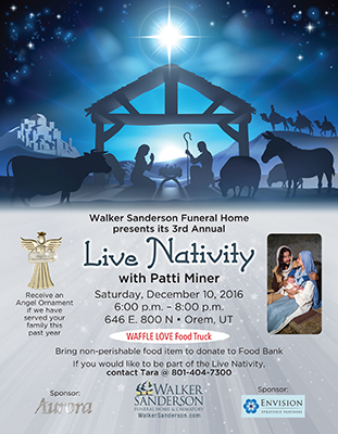 Walker Sanderson Live Nativity Flyer Design