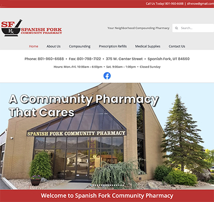 Spanish Fork Community Pharmacy website design