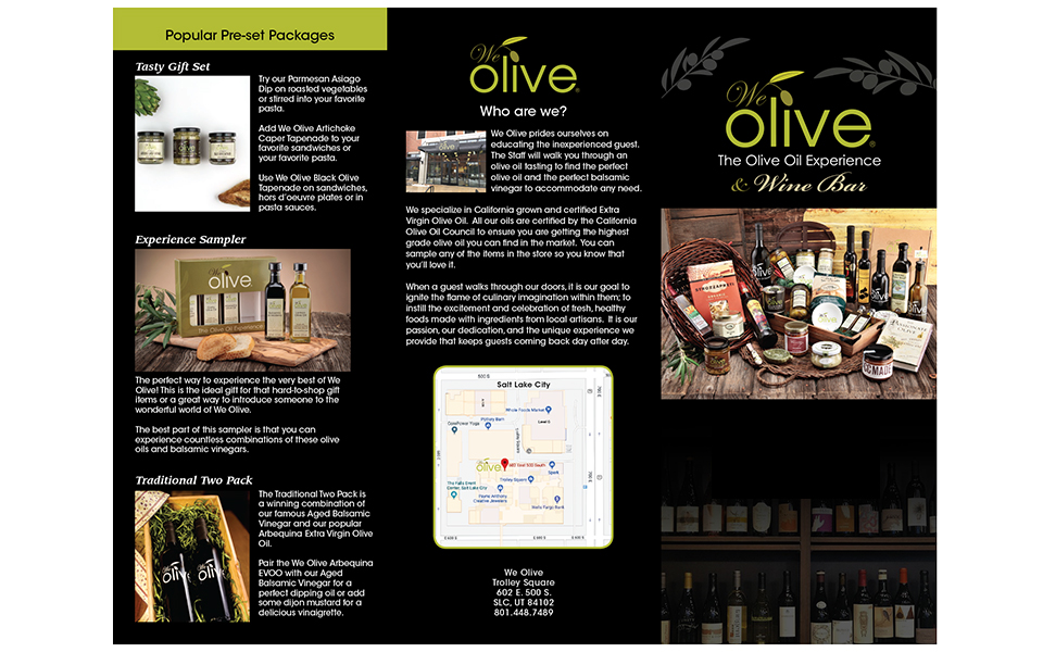 We Olive Marketing Brochure - 8.5x11 Trifold - outside